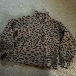 Abercrombie Sherpa Quarter Zip Sweatshirt